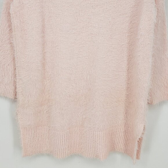 3/$25 Venus Fuzzy Relaxed Fit Tunic Sweater M Womens Light Pink - Picture 7 of 10